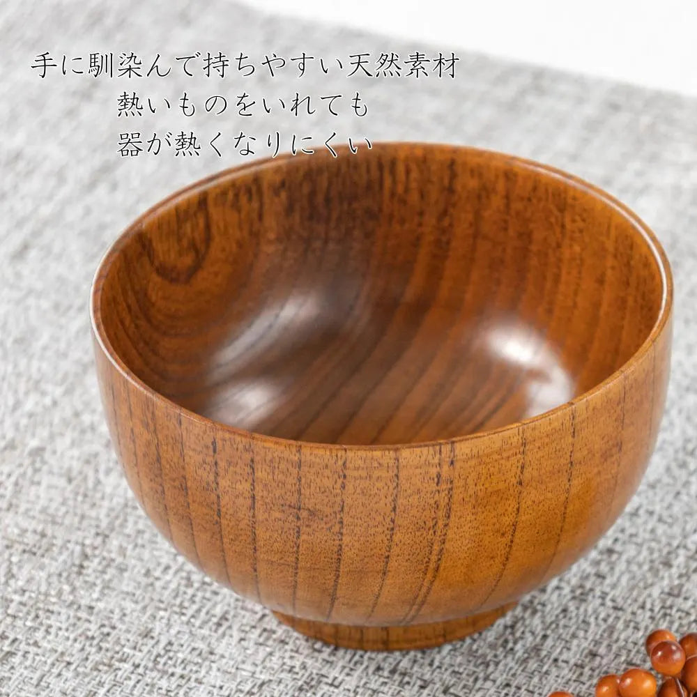 角田清兵衛商店 大丼 丼ぶり 木製 ナツメ材 ナノコート 食洗機対応 箱入 お椀 和食 軽い 割れにくい ナチュラル ラーメン