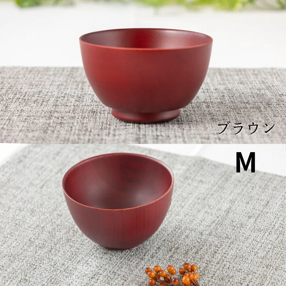 角田清兵衛商店 グリップボール スープボウル 選べる2サイズ 2カラー ナチュラル ブラウン ナツメ材 ナノコート 食洗機対応 箱入