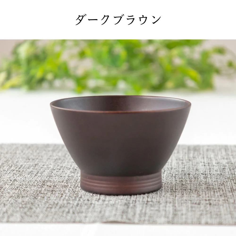角田清兵衛商店 里山 スープボウル直径11.5×7㎝ 300ml ナチュラル ダークブラウン ナツメ材 ナノコート 食洗機対応 箱入 お椀 デザートボウル 茶碗