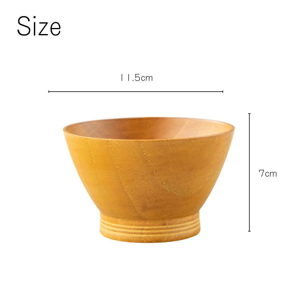 角田清兵衛商店 里山 スープボウル直径11.5×7㎝ 300ml ナチュラル ダークブラウン ナツメ材 ナノコート 食洗機対応 箱入 お椀 デザートボウル 茶碗