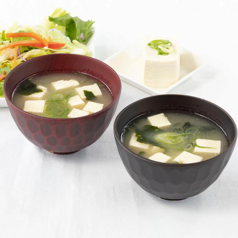 角田清兵衛商店 ボコボコ椀S 直径12×7㎝ 340ml ワインレッド ダークブラウン ナツメ材 ナノコート 食洗機対応 箱入 お椀 味噌汁 お雑煮