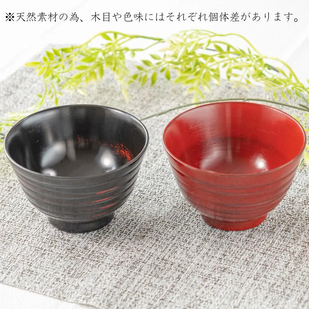 角田清兵衛商店 汁椀 はもん 根来 曙 ナツメ材 ナノコート 食洗機対応 箱入 お椀 和食 デザートボウル