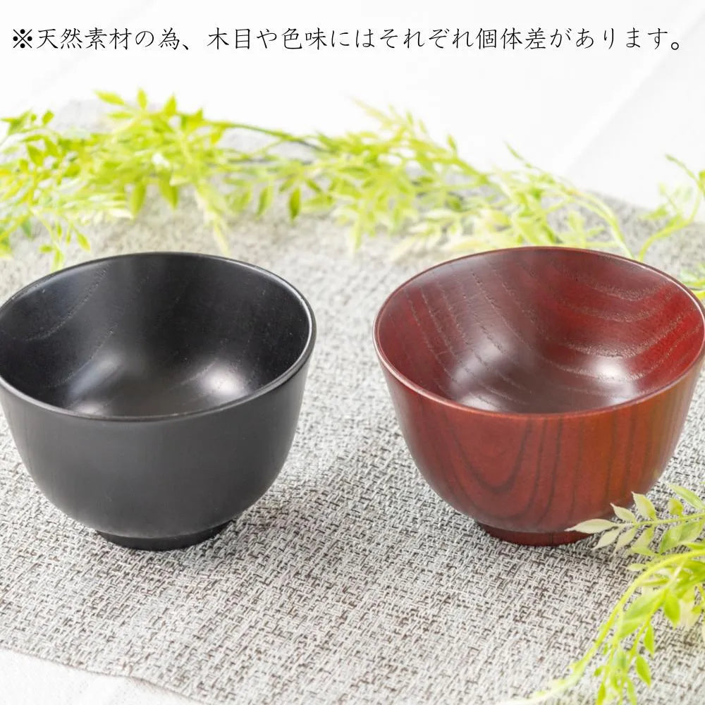 角田清兵衛商店 かぐや椀 茶碗 汁椀 赤 黒 ナツメ材 ナノコート 食洗機対応 箱入 お椀 和食 味噌汁