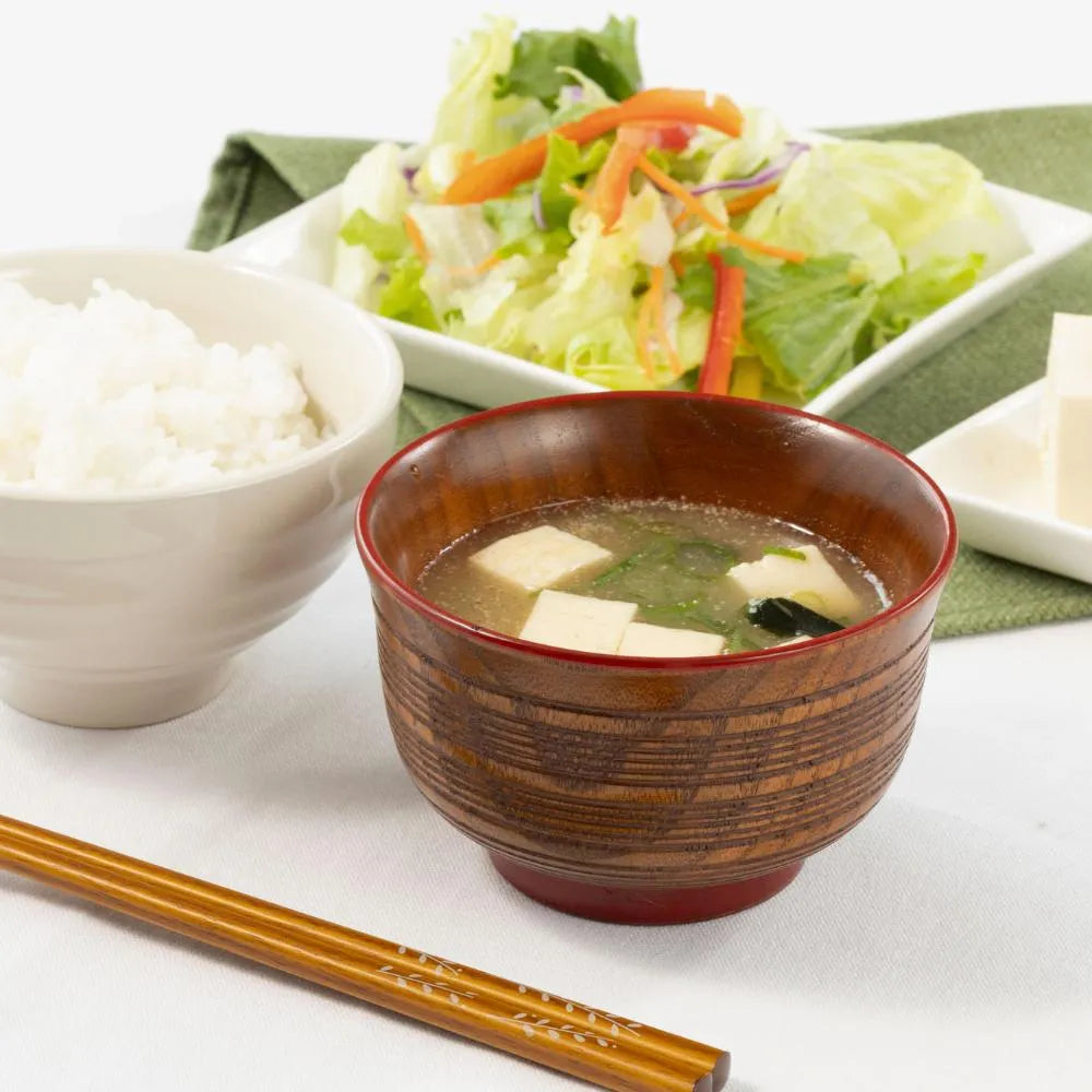 角田清兵衛商店 陣筋入 汁椀 赤 黒 ナツメ材 ナノコート 食洗機対応 箱入 お椀 和食 味噌汁 抹茶