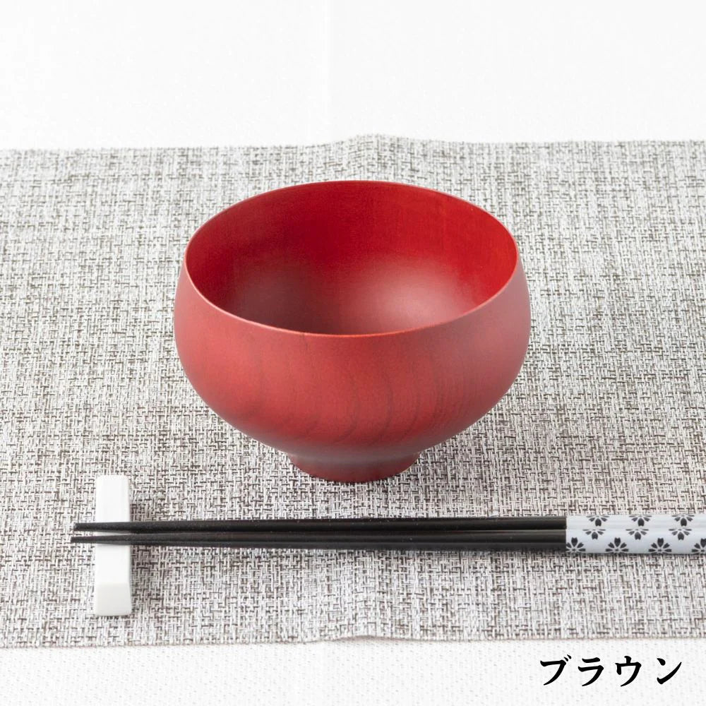 角田清兵衛商店 汁椀 B.C. TSUBO type1 直径12×7.8 cm 340ml ナツメ材 ナノコート 食洗機対応 箱入