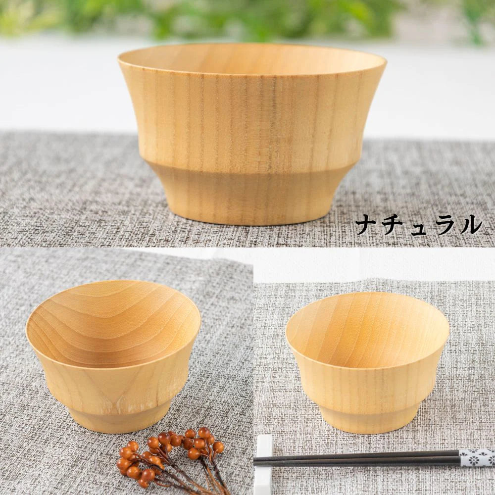 角田清兵衛商店 汁椀 B.C.HACHI type1 直径12×7㎝ 340ml ナツメ材 ナノコート 食洗機対応 箱入