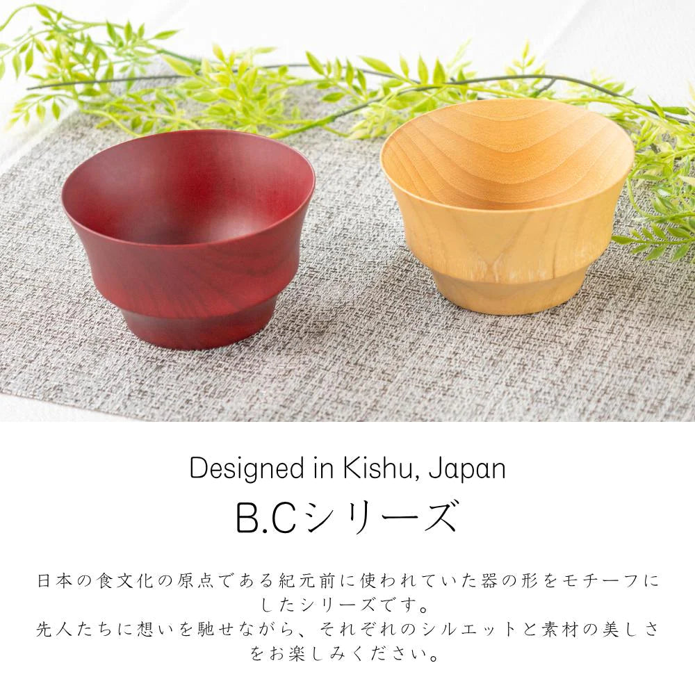 角田清兵衛商店 汁椀 B.C.HACHI type1 直径12×7㎝ 340ml ナツメ材 ナノコート 食洗機対応 箱入