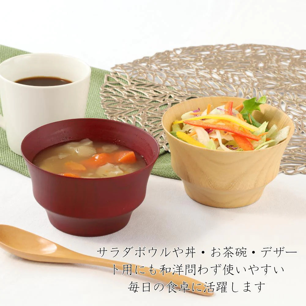 角田清兵衛商店 汁椀 B.C.HACHI type1 直径12×7㎝ 340ml ナツメ材 ナノコート 食洗機対応 箱入