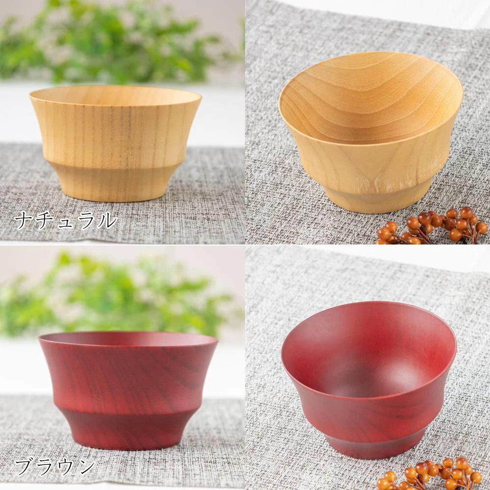 角田清兵衛商店 汁椀 B.C.HACHI type1 直径12×7㎝ 340ml ナツメ材 ナノコート 食洗機対応 箱入