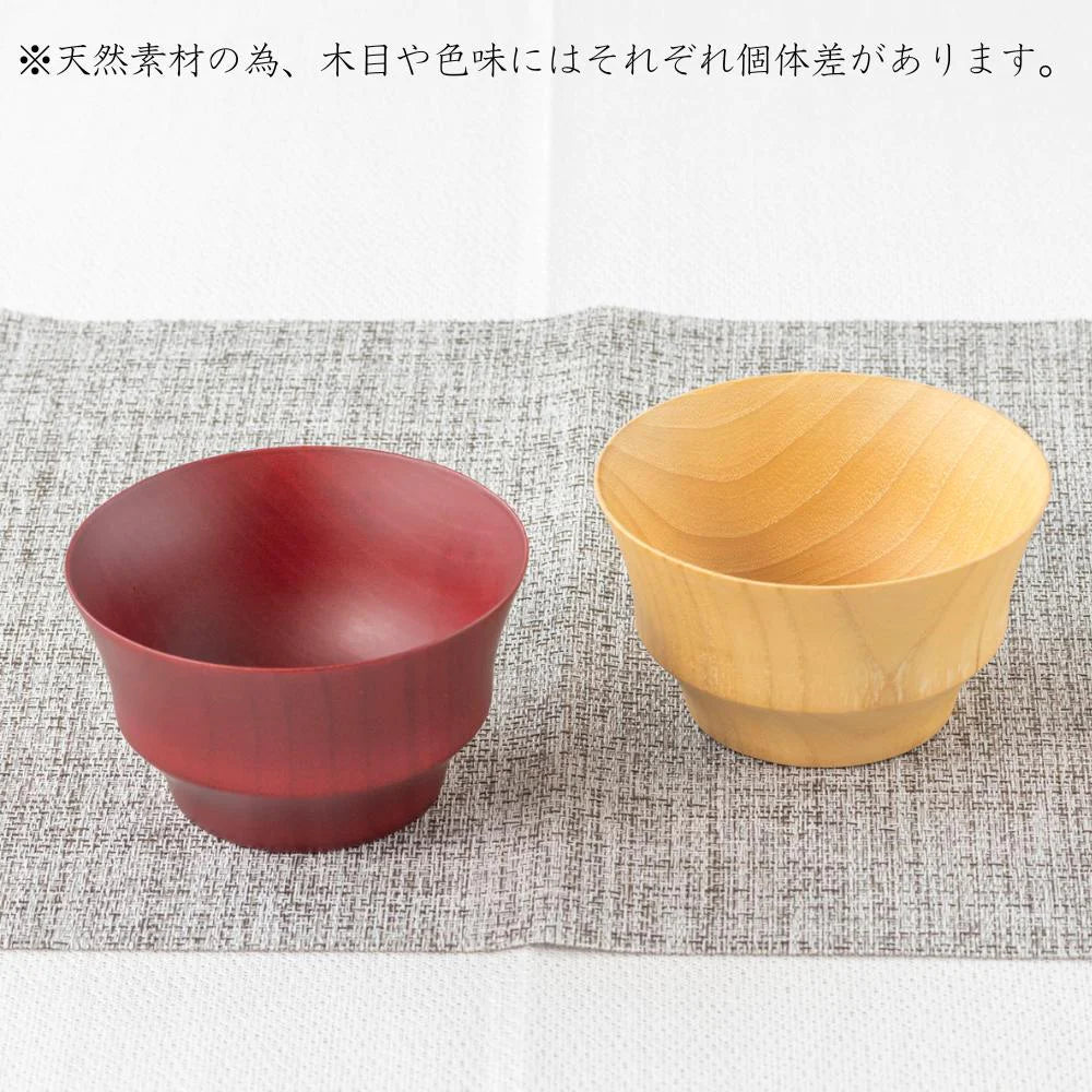 角田清兵衛商店 汁椀 B.C.HACHI type1 直径12×7㎝ 340ml ナツメ材 ナノコート 食洗機対応 箱入