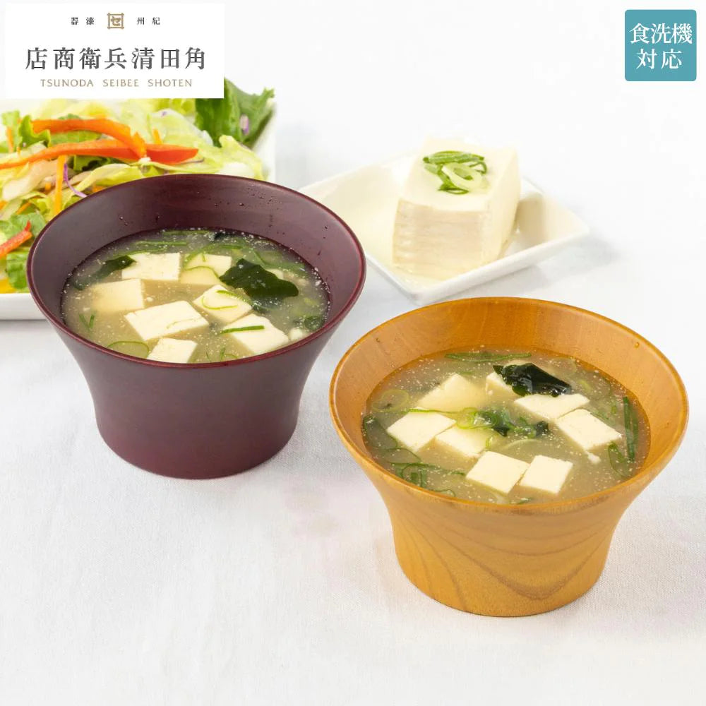 角田清兵衛商店 汁椀 B.C. KAME type1 直径13×7㎝ 340ml ナツメ材 ナノコート 食洗機対応 箱入