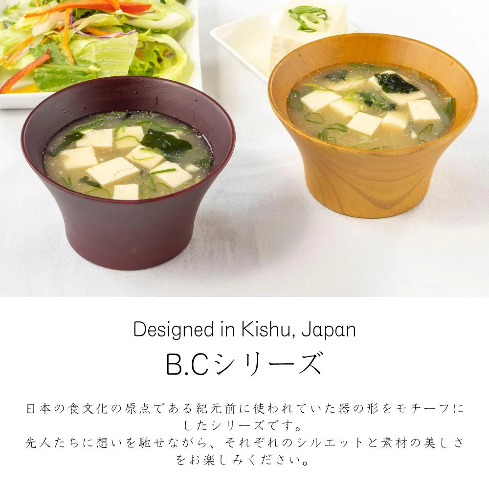角田清兵衛商店 汁椀 B.C. KAME type1 直径13×7㎝ 340ml ナツメ材 ナノコート 食洗機対応 箱入