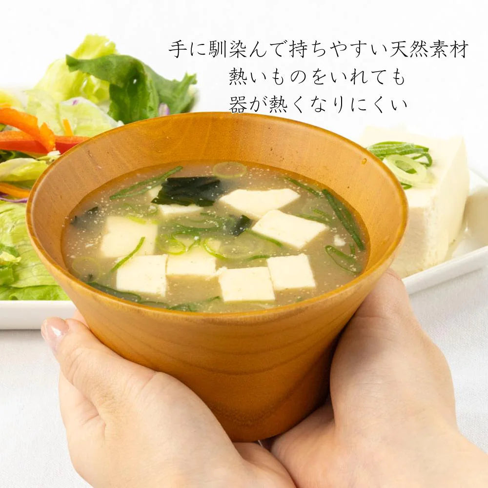 角田清兵衛商店 汁椀 B.C. KAME type1 直径13×7㎝ 340ml ナツメ材 ナノコート 食洗機対応 箱入