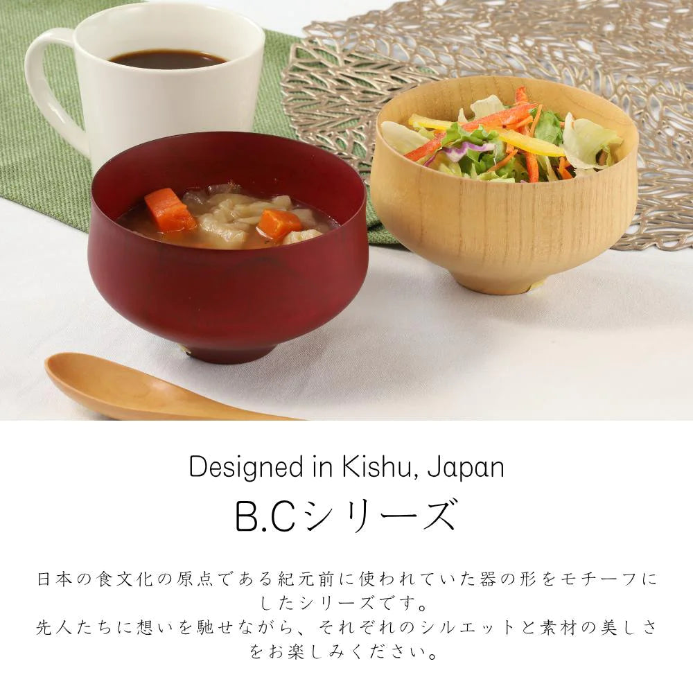 角田清兵衛商店 汁椀 B.C. KAME type2 直径12×7.5㎝ 350ml ナツメ材 ナノコート 食洗機対応 箱入