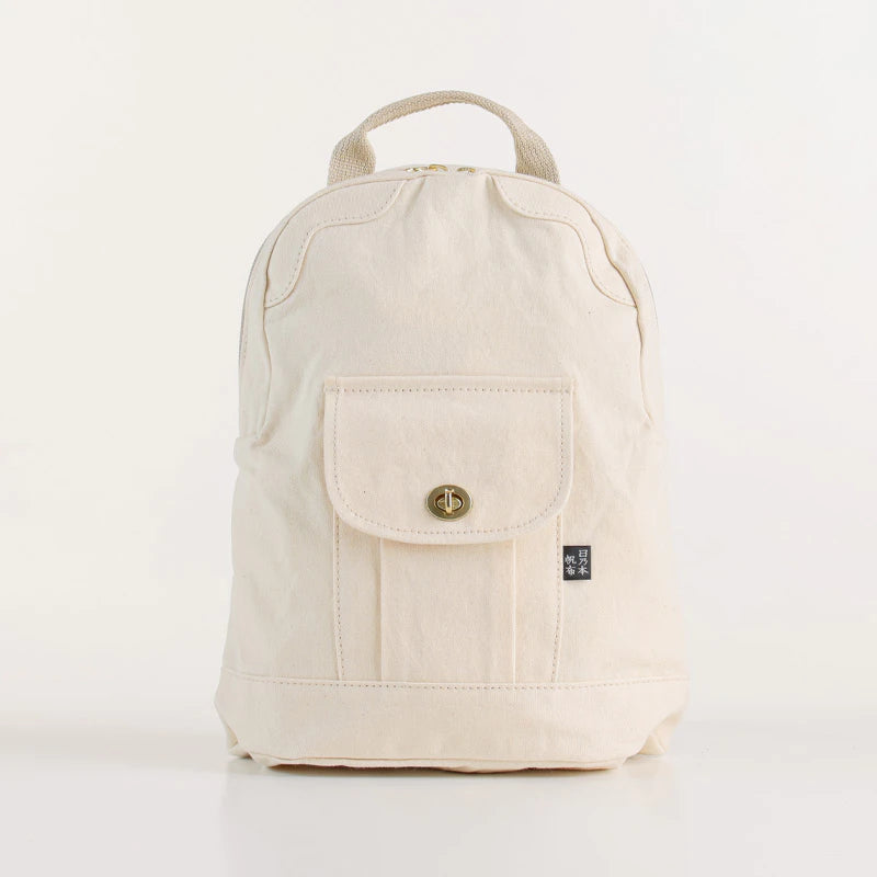 日乃本帆布 ミニリュック 日本製 撥水 B5サイズ 500mlペットボトル 8インチタブレット収納可