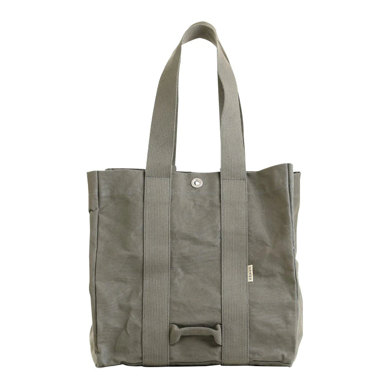 日乃本帆布 薪入れバッグ アウトドアバッグ 日本製 撥水 大容量60L (39×39×39cm) 2Lペットボトル×4本収納可