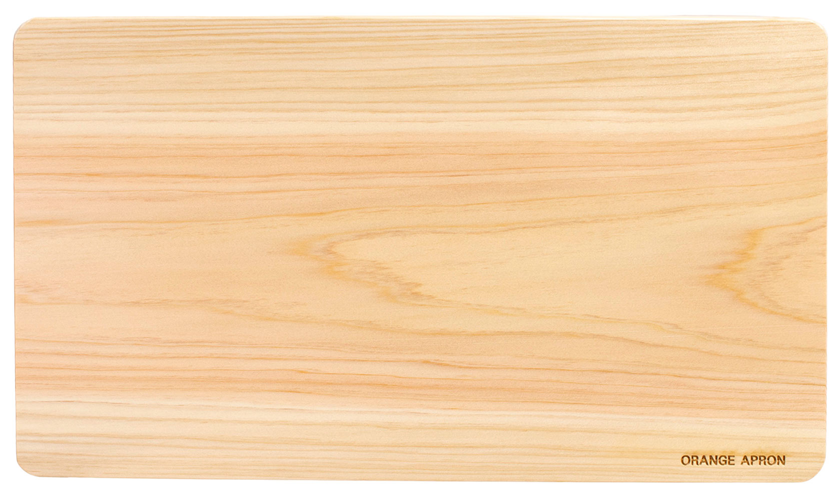 ORANGE APRON 尾鷲ヒノキ 木製まな板 35x20x1.6cm
