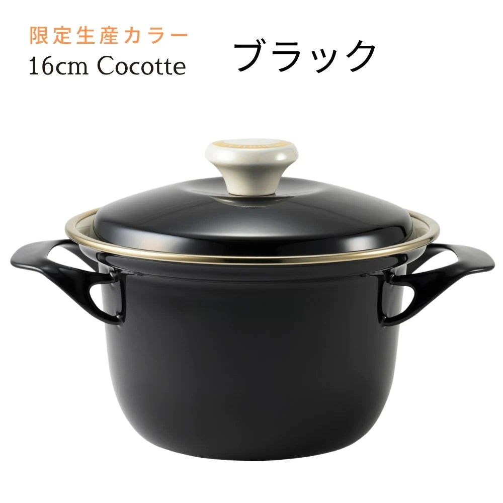 富士ホーロー EXシリーズ 16cmココット レシピ付き W260×D200×H160mm 容量2.1L ホーロー 選べる7カラー ガス火対応 IH対応 オーブン対応