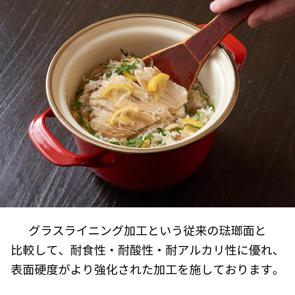 富士ホーロー EXシリーズ 16cmココット レシピ付き W260×D200×H160mm 容量2.1L ホーロー 選べる7カラー ガス火対応 IH対応 オーブン対応