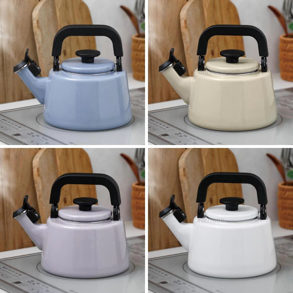 富士ホーロー コットンプラス 笛吹ケトル 容量2.1L(適正容量:1.4L ) ホーロー やかん 麦茶 琺瑯ポット 選べる4カラー ガス火対応 IH対応 食洗機対応