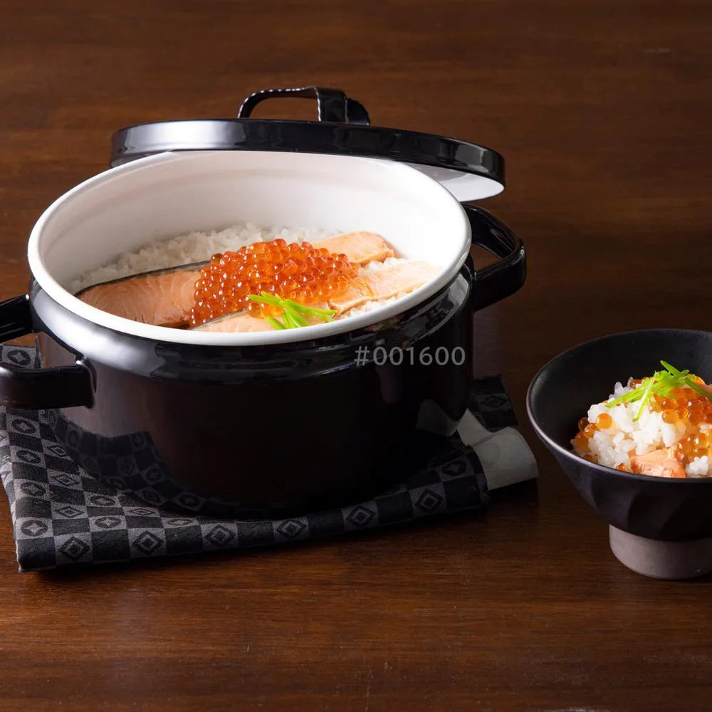 富士ホーロー 匠シリーズ キャセロール 20cm 両手鍋 約W27×D20.5×H13cm 容量3.0L 食洗機対応 ガス火対応 IH対応 鍋 琺瑯 シック