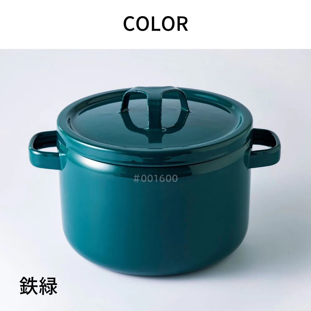 富士ホーロー 匠シリーズ キャセロール 22cm 両手鍋 深鍋 大きめ 約W29xD23.5xH18.5cm 容量5.6L 食洗機対応 ガス火対応 IH対応 鍋 琺瑯 シック