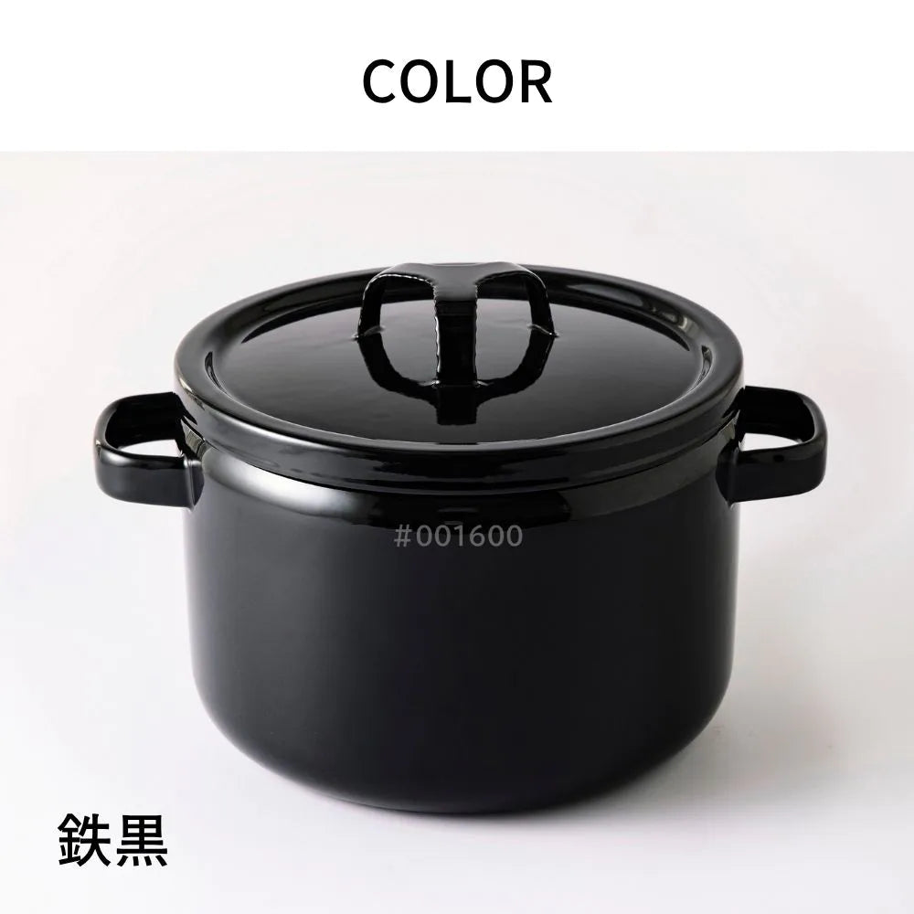 富士ホーロー 匠シリーズ キャセロール 22cm 両手鍋 深鍋 大きめ 約W29xD23.5xH18.5cm 容量5.6L 食洗機対応 ガス火対応 IH対応 鍋 琺瑯 シック