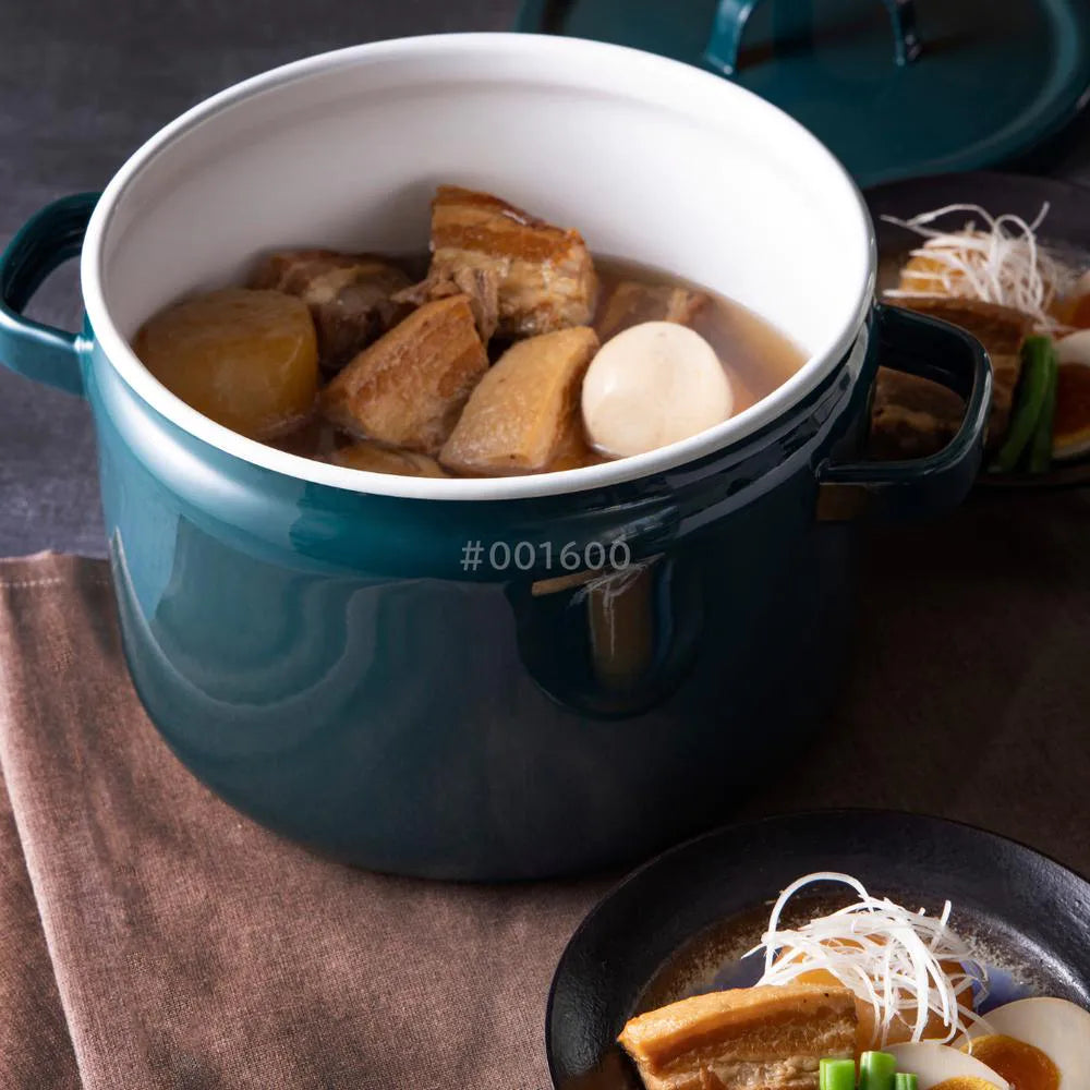 富士ホーロー 匠シリーズ キャセロール 22cm 両手鍋 深鍋 大きめ 約W29xD23.5xH18.5cm 容量5.6L 食洗機対応 ガス火対応 IH対応 鍋 琺瑯 シック