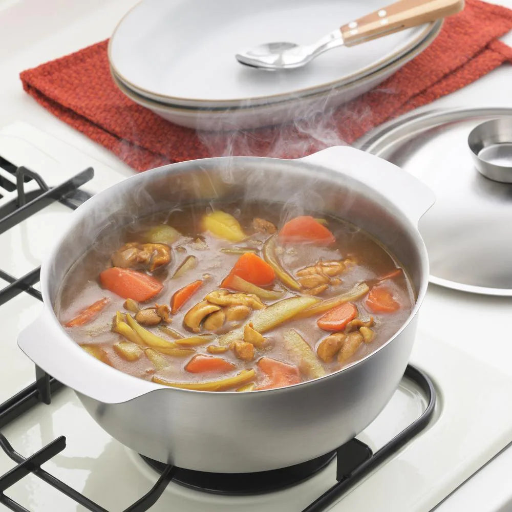 ヨシカワ 郷技 おでん鍋 22cm 全長28.5×全幅23×全高13cm 3000ml オールステンレス 燕三条 IH ガス火対応 お手入れ簡単 日本製