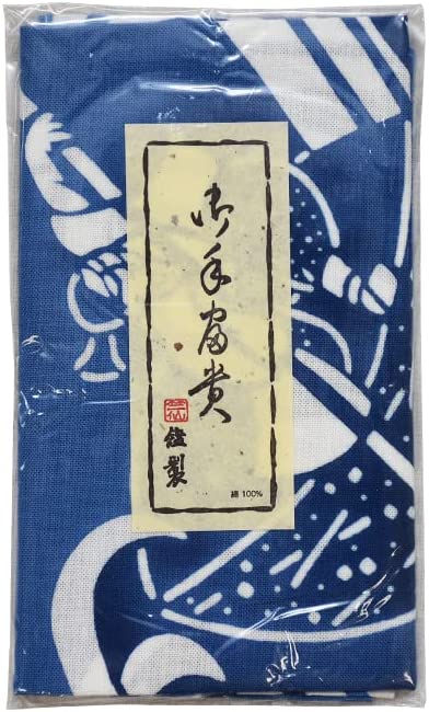 竺仙 手染 手ぬぐい 日本昔話シリーズ 一寸法師　約34cm×93cm