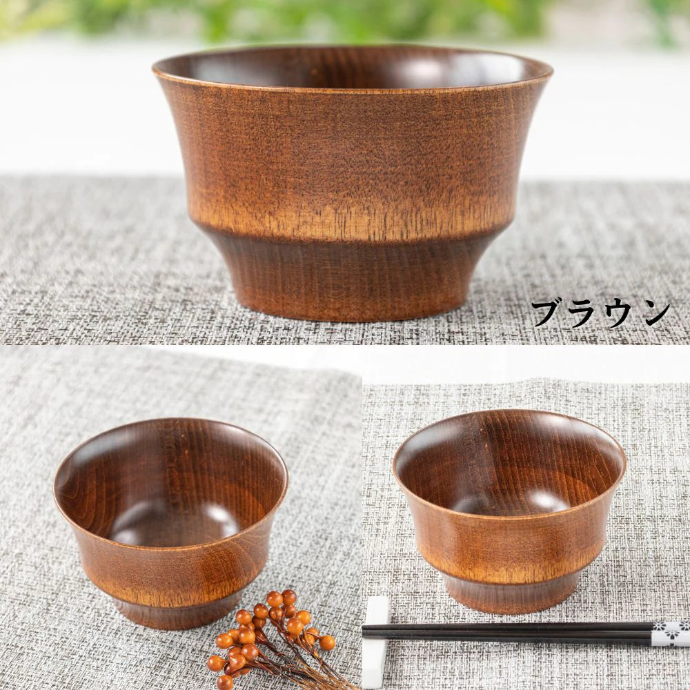 角田清兵衛商店 汁椀 B.C. 水目桜 HACHI 直径12×7㎝ 390ml ナノコート 食洗機対応 箱入 日本製