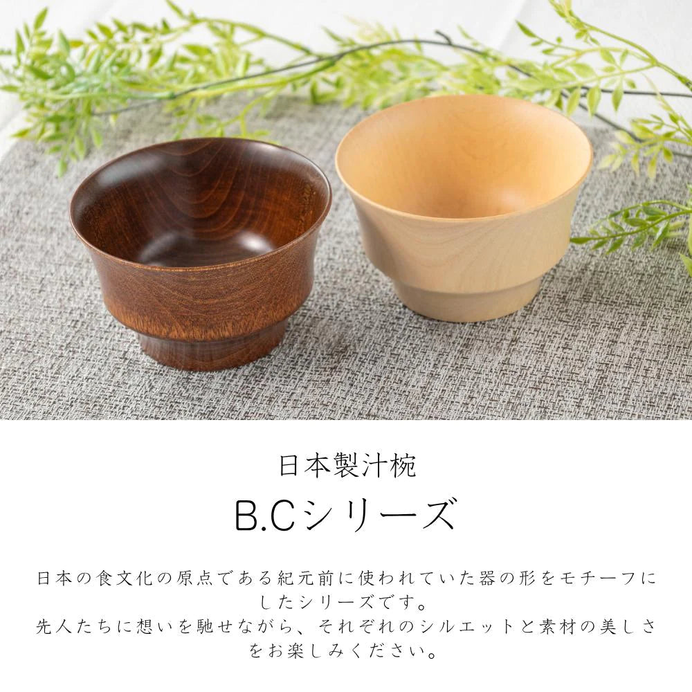角田清兵衛商店 汁椀 B.C. 水目桜 HACHI 直径12×7㎝ 390ml ナノコート 食洗機対応 箱入 日本製