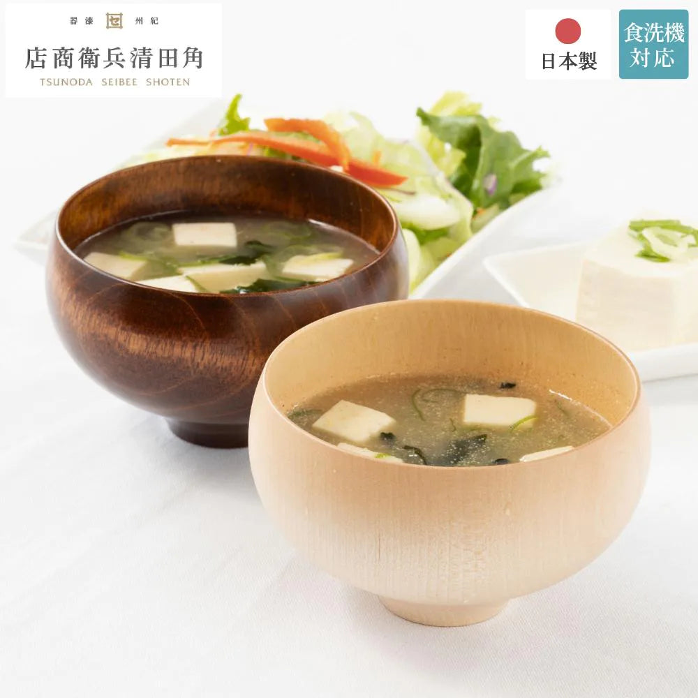 角田清兵衛商店 汁椀 B.C. 水目桜 TSUBO 直径12×7.3cm 410ml ナノコート 食洗機対応 箱入 日本製