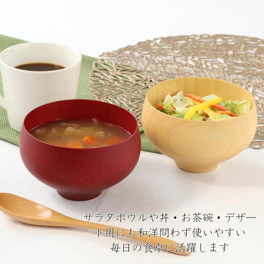 角田清兵衛商店 汁椀 B.C. TSUBO type1 直径12×7.8 cm 340ml ナツメ材 ナノコート 食洗機対応 箱入