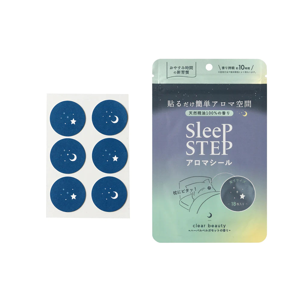 SLEEP STEP アロマシール 18枚入り(6枚×3シート) 直径30mm 枕やパジャマに貼って 芳香持続時間約2時間 日本製