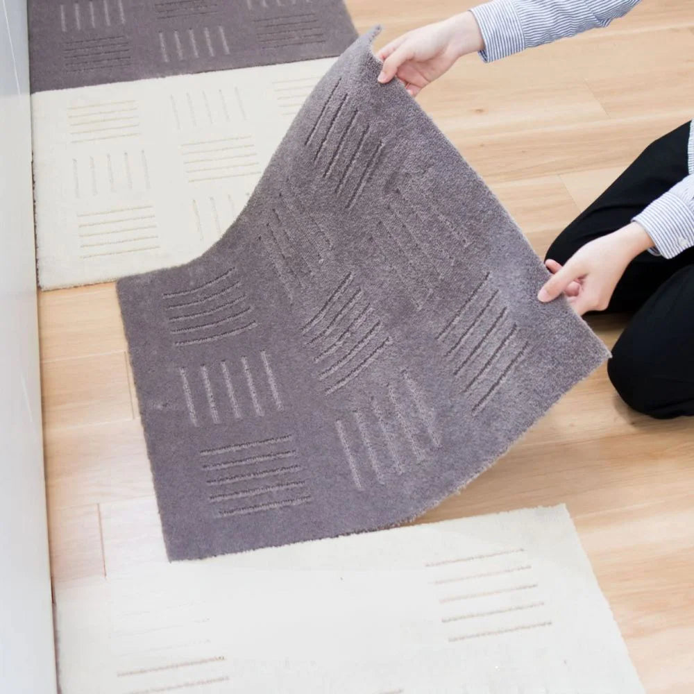 オカ ピタプラスブリック キッチンマット 60×60 玄関マット ラグ  ジョイントマット 大判 正方形 洗える 滑り止め 廊下敷き 床暖房対応 日本製