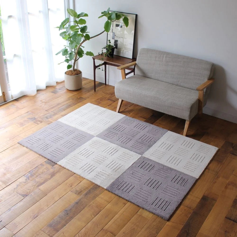 オカ ピタプラスブリック キッチンマット 60×60 玄関マット ラグ  ジョイントマット 大判 正方形 洗える 滑り止め 廊下敷き 床暖房対応 日本製