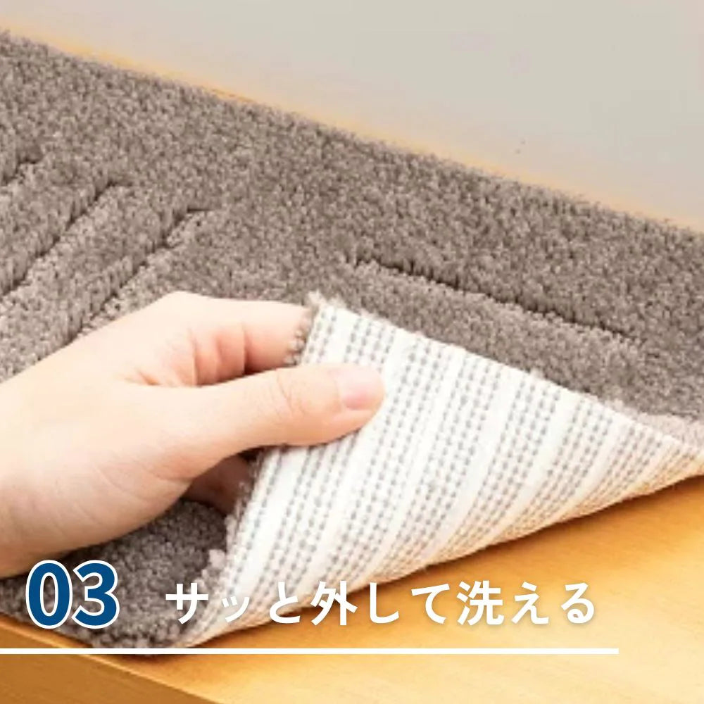 【5枚セット】オカ ピタぺトモ ミニサイズ 22×45 階段マット ペット ラグ  吸着マット クッション性 洗える ズレない 滑り止め 犬 猫 日本製