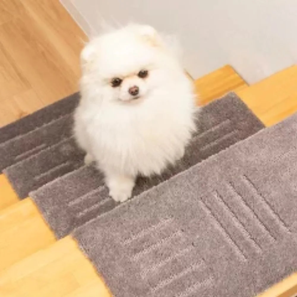 【5枚セット】オカ ピタぺトモ ミニサイズ 22×45 階段マット ペット ラグ  吸着マット クッション性 洗える ズレない 滑り止め 犬 猫 日本製