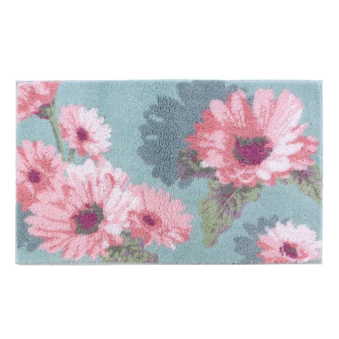 オカ コーナー吸着 玄関マット Thinka フランシール 洗える 滑り止め 花柄 おしゃれ 風水 抗菌 防臭 日本製