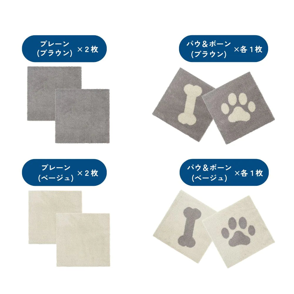 【お得な2枚セット】オカ ピタぺトモ 45×45 ペット ラグ  ジョイントマット 吸着マット 正方形 洗える ズレない 滑り止め 犬 猫 廊下敷き 玄関マット 日本製