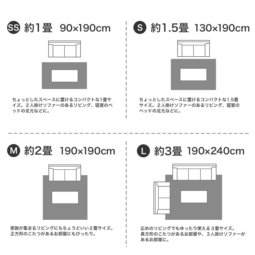スミノエ HAKU ハク ラグ ナイロン ポリエステル 防炎 消臭 オールシーズン 滑り止め 選べる4サイズ ホットカーペット・床暖房OK 日本製