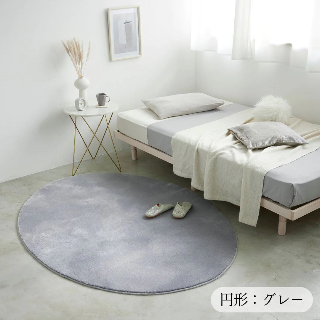 スミノエ HAKU ハク 丸型 ラグ ナイロン ポリエステル 防炎 消臭 オールシーズン 滑り止め 選べる円形4サイズ ホットカーペット・床暖房OK 日本製
