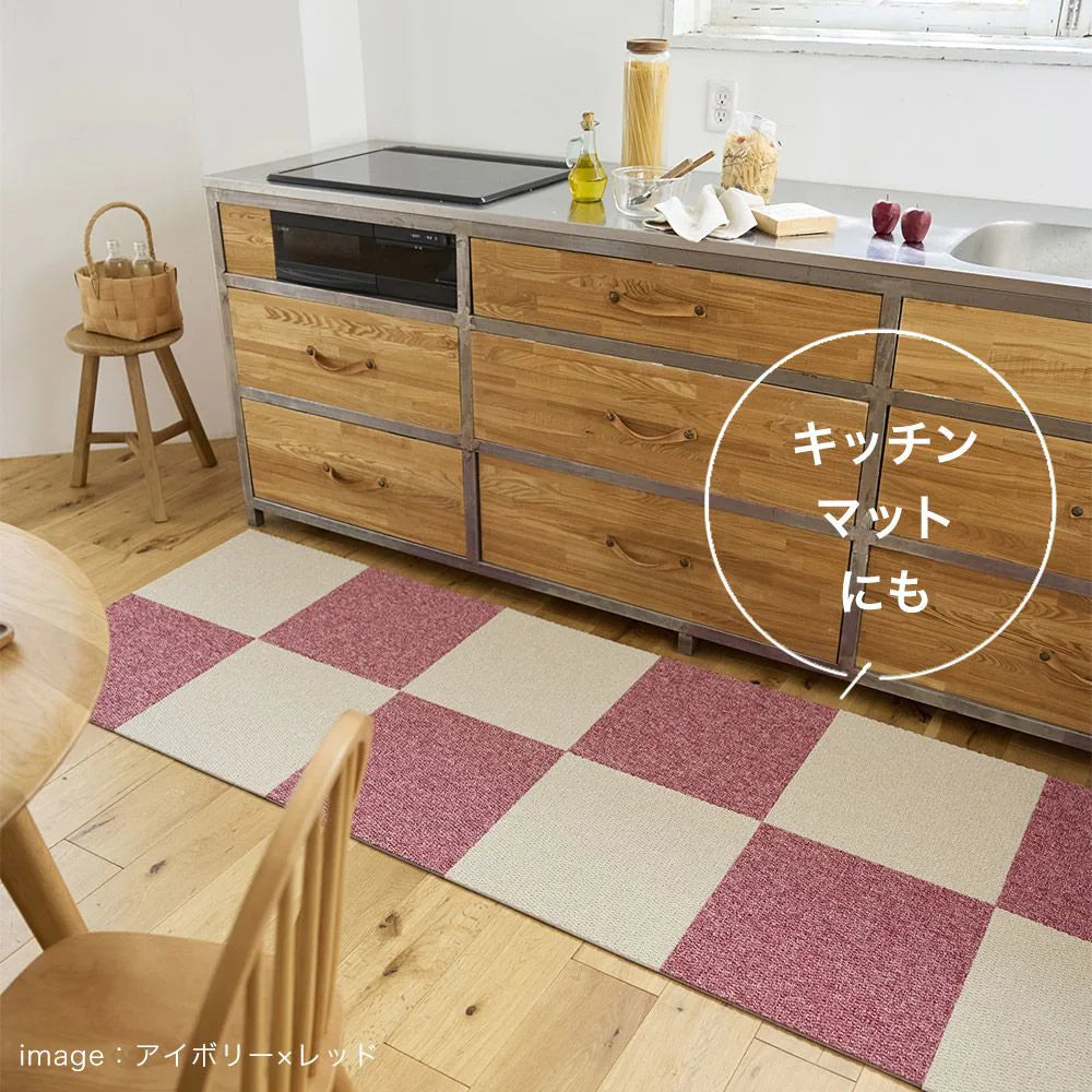 【10枚入/1箱】スミノエ タイルカーペット フローループ ループパイル 40×40 防音 ペット ラグ 犬 洗える 12㎜ 滑り止め 床暖房OK 日本製