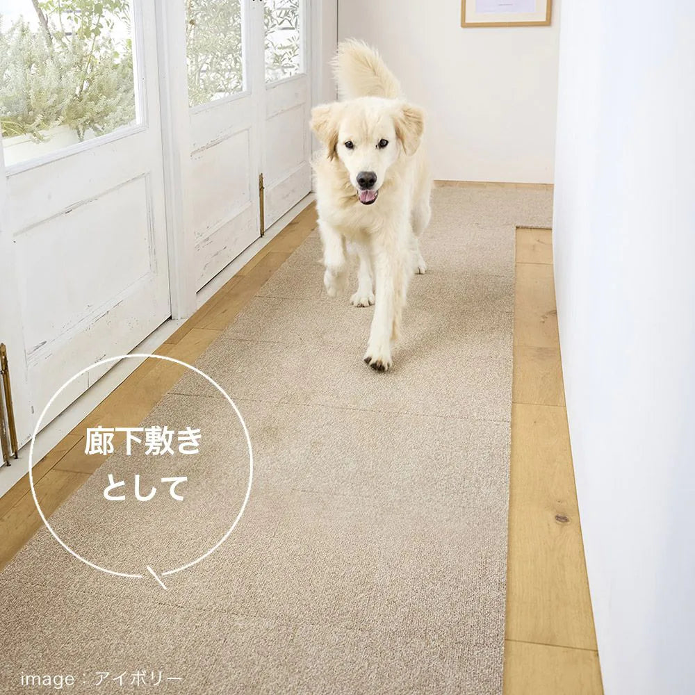 【10枚入/1箱】スミノエ タイルカーペット ソフトフィール カットパイル 40×40 防音 ペット ラグ 犬 洗える 11㎜ 滑り止め床暖房OK 日本製