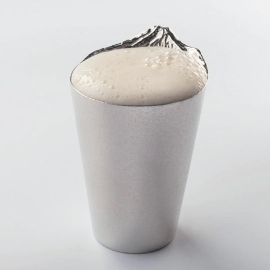 ナガエ 銀雅堂 錫製 ビールグラス 泡雲 酒器 180ml (単品/2個セット) 富士山 雲海 割れない 日本製
