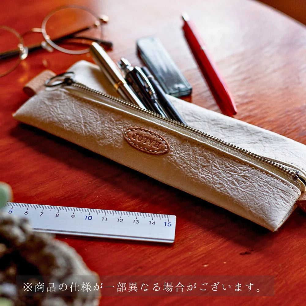 HALOP ハロップ 和紙と播州織のフラット ペンケース flat pencase 12本 ボールペン 筆箱 杉原紙 大人 シンプル おしゃれ 手作り 日本製