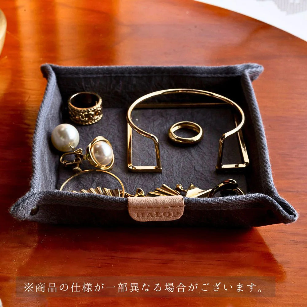 HALOP ハロップ 和紙のスクエアトレイ 11.5×11.5 小物入れ デスク周り アクセサリー収納 シンプル 杉原紙 おしゃれ 手作り 日本製