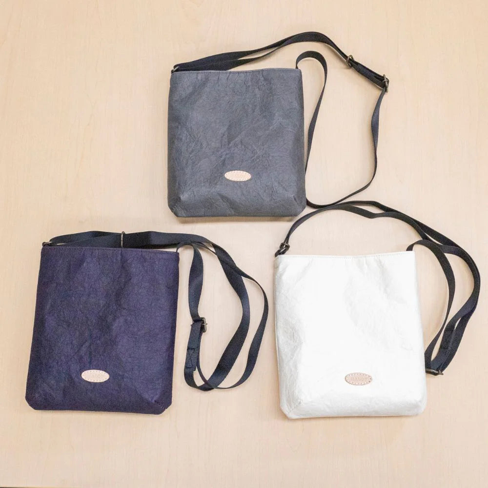 HALOP ハロップ 和紙と播州織のポシェット カバン 軽い メンズ レディース ミニショルダー 斜めがけ 杉原紙 おしゃれ 手作り 日本製