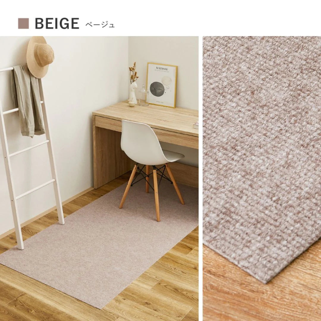 萩原 チェアマット ピタロ 約90×180cm ポリエステル ずれない 滑り止め 洗える 傷防止 防音 吸着 冷え防止 フリーカット 日本製